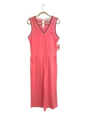 Juicy Couture Jumpsuit Retro Pink and White Terry Size M NWT